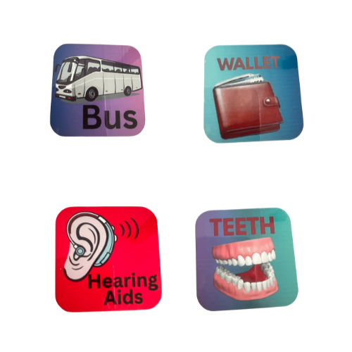 Customisable Daily Task Anxiety Magnets with visual instructions to support routines, packing, and reduce stress